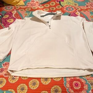 Lululemon Athletica Cream Quarter-Zip Pullover
